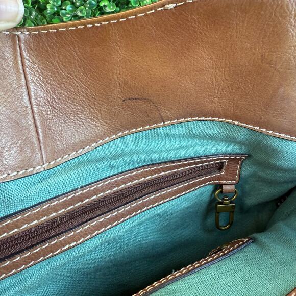 Cole Haan Leather Large Tan Woven Tote Shopper Bag Straw Shoulder Bag Gift - Picture 7 of 9